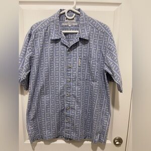 Columbia Light Blue Patterned Button-Down Shirt